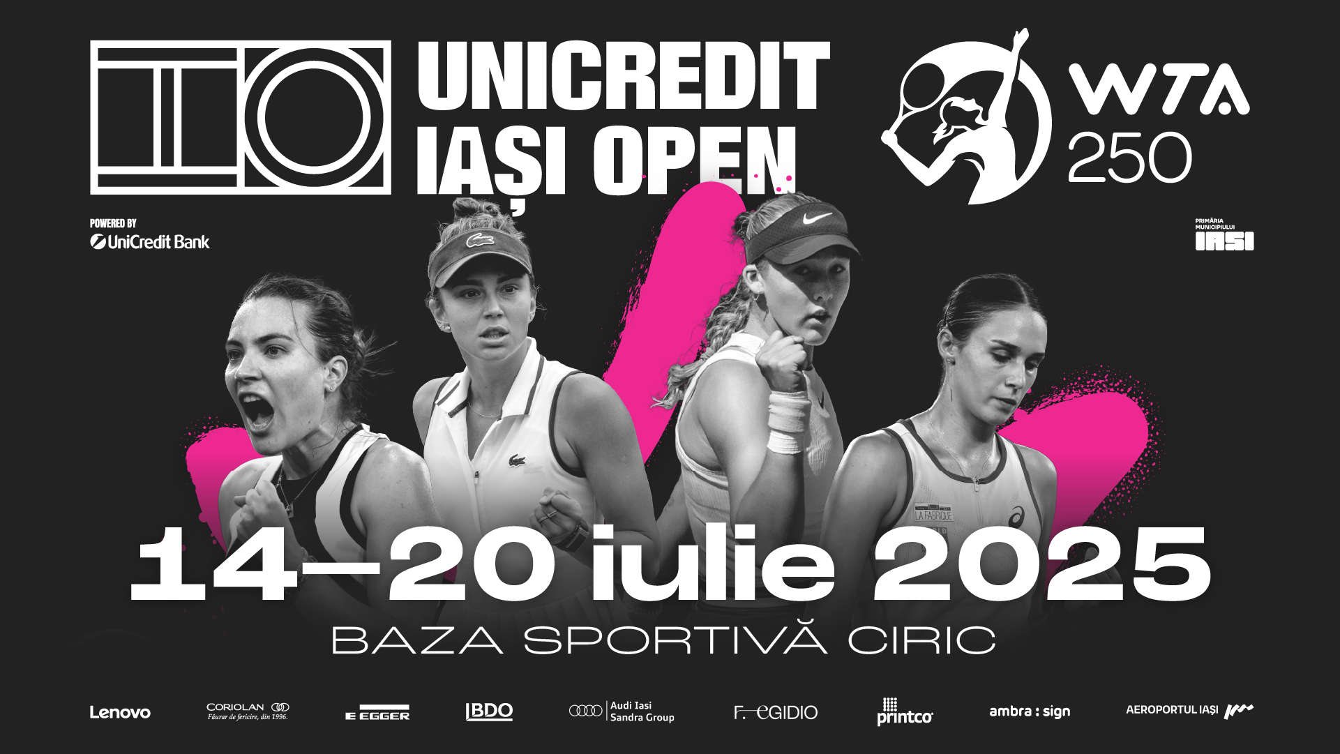 Iași va găzdui din nou UniCredit Iași Open WTA 250 în luna iulie!